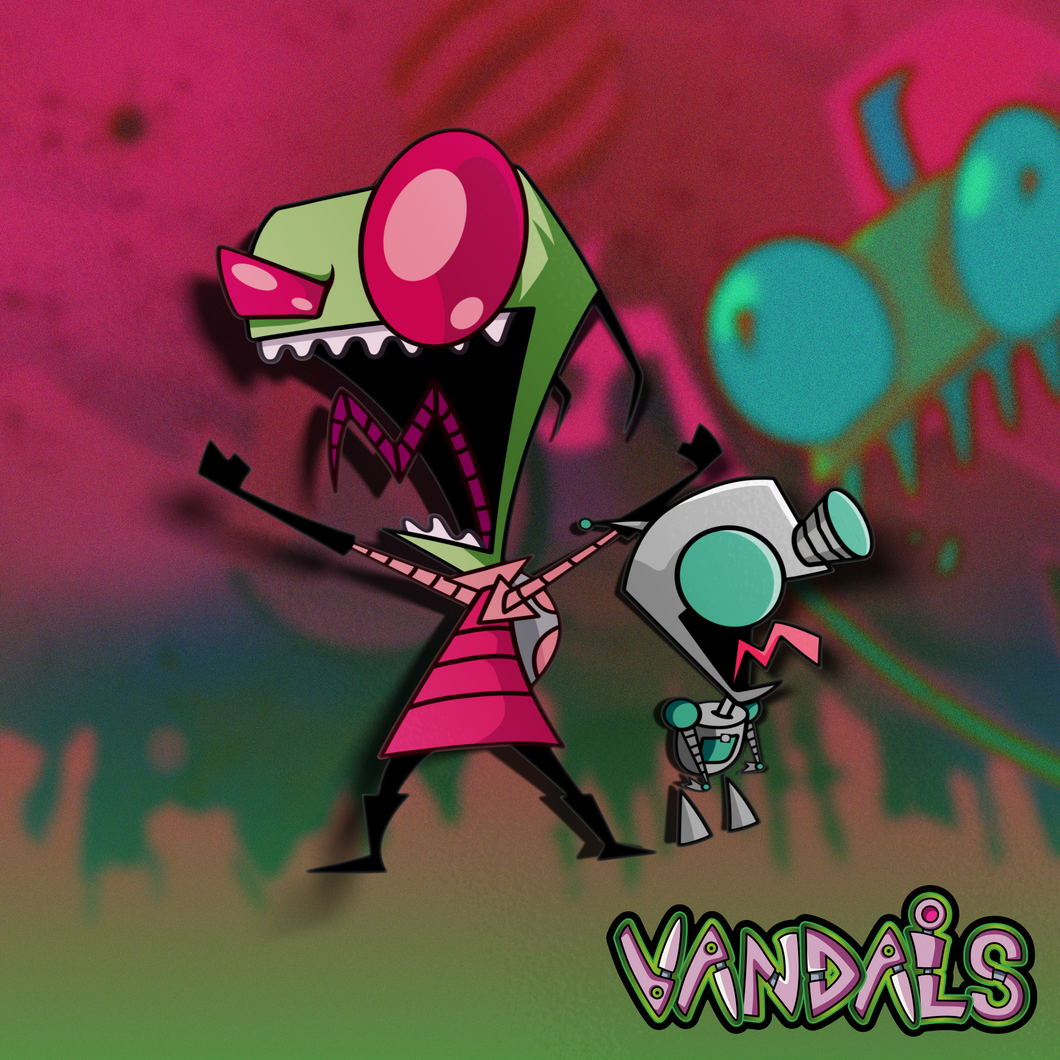 Zim & Gir Duo Kiss Cut