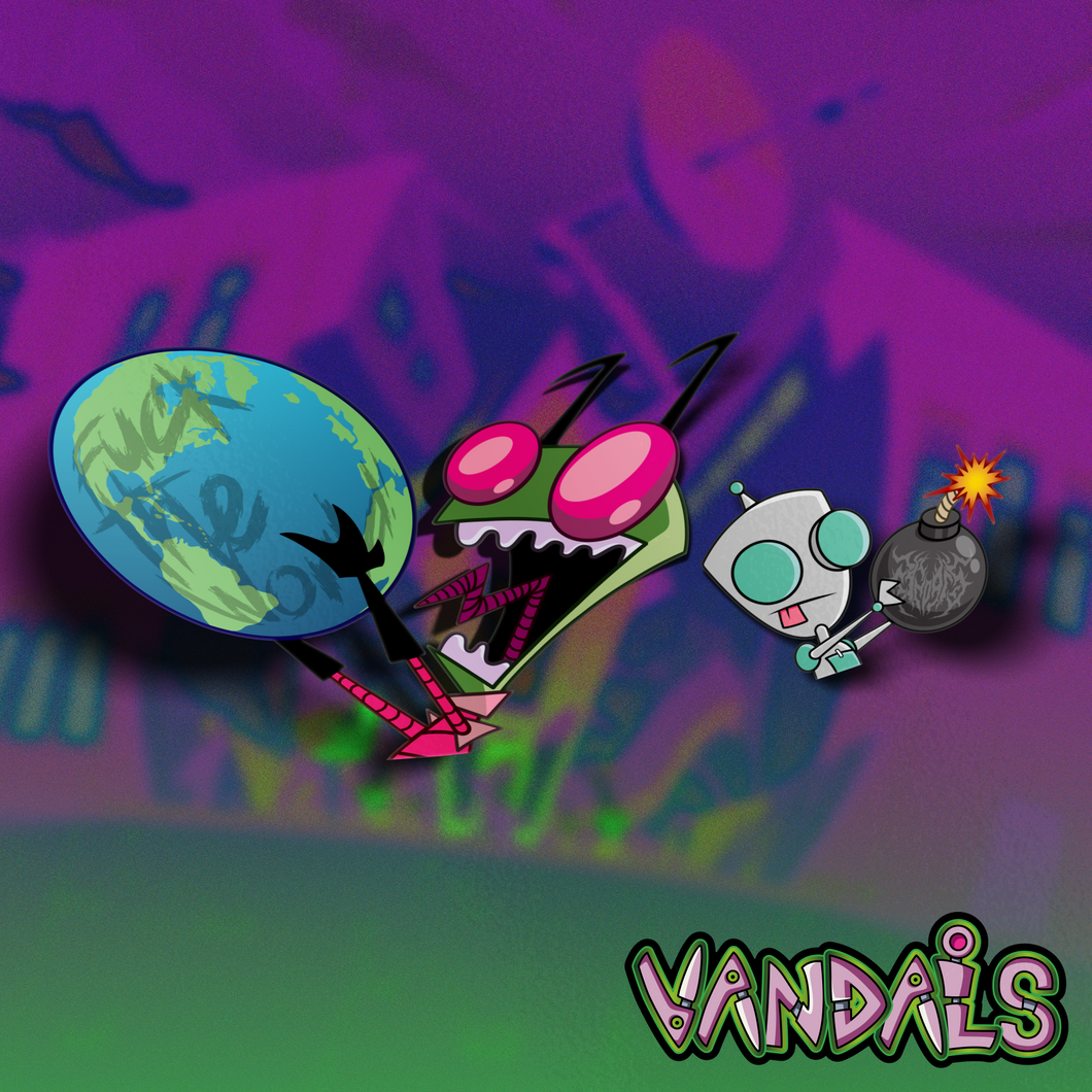 Zim & Gir Destroy Kiss Cut